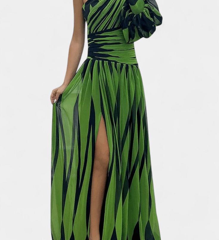 Bethania™ | Abito maxi a righe A minha loja