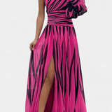 Bethania™ | Abito maxi a righe A minha loja