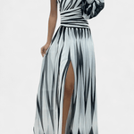 Bethania™ | Abito maxi a righe A minha loja