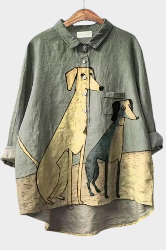 Bianca | Elegante camicia in pizzo con decorazione stilosa A minha loja