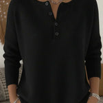 HELENA | HENLEY BUTTON-UP KNIT SWEATER A minha loja