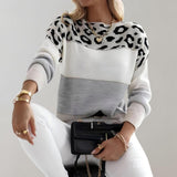 Diane | Maglione a Maglia con Dettagli Leopardo A minha loja
