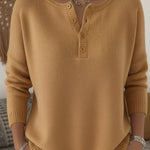 HELENA | HENLEY BUTTON-UP KNIT SWEATER A minha loja