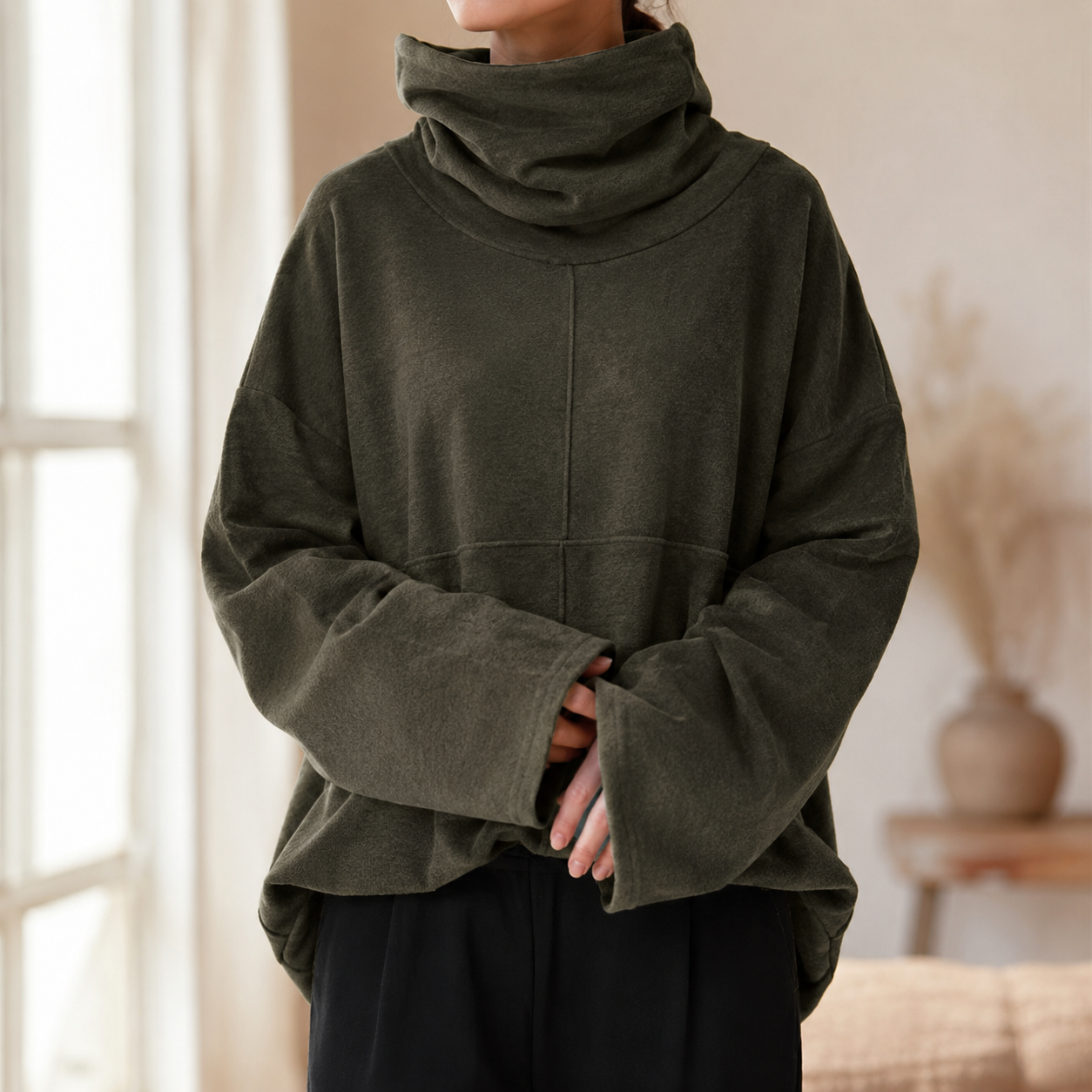 UZELINE | MAGLIONE OVERSIZE CON COLLO MORBIDO