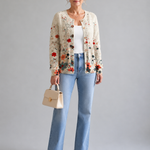 Sabrina™ | Vintage Floral Knit Cardigan A minha loja