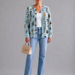 Charlotte™ | Accogliente Cardigan con Stampa di Gatti A minha loja