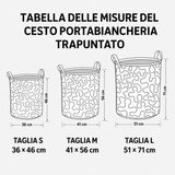 Cesto portabiancheria trapuntato con fantasia letteraria NCU0NNT1122
