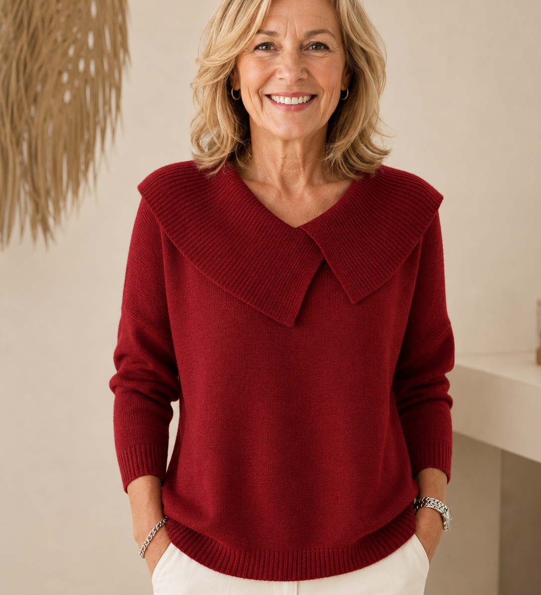 SUNNORA | WARM SWEATER WITH SOFT COLLAR A minha loja