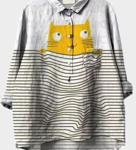 Christina | Camicia floreale di alta qualità A minha loja