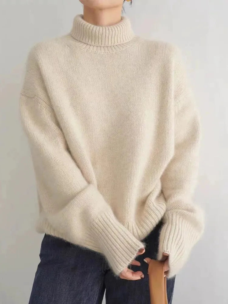 Amaya | Maglione in Cashmere di Lusso con Collo Alto A minha loja