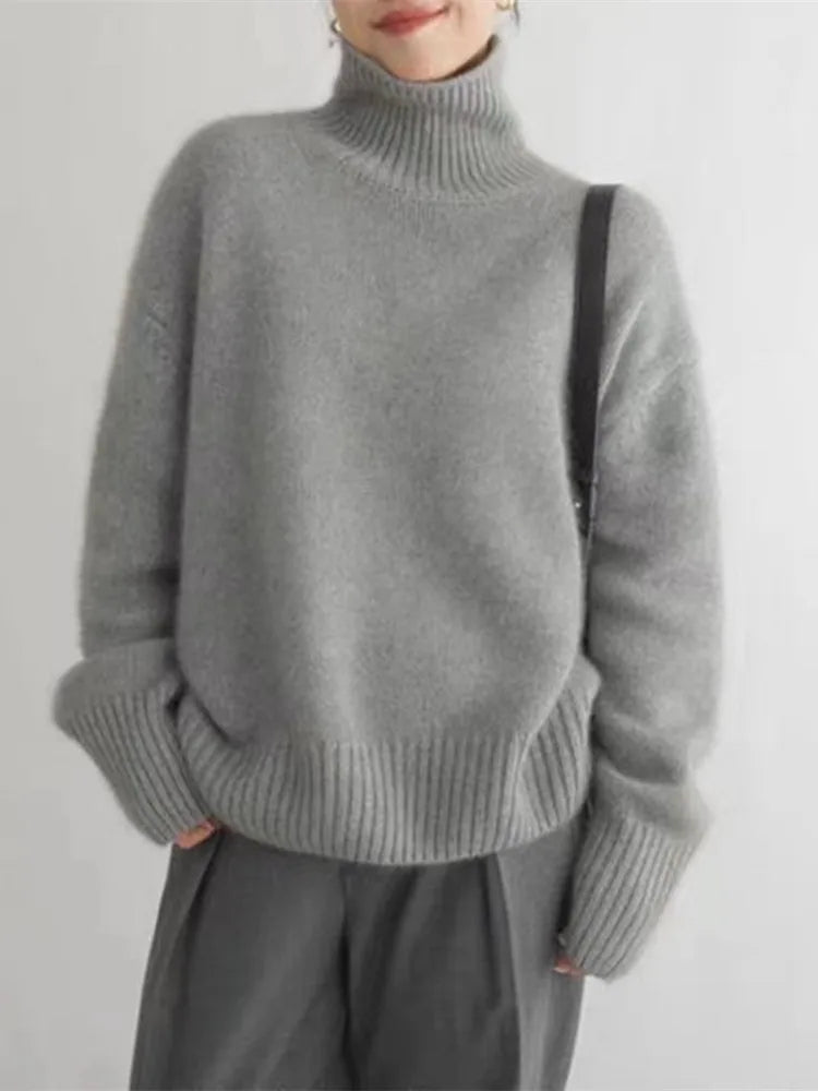 Amaya | Maglione in Cashmere di Lusso con Collo Alto A minha loja