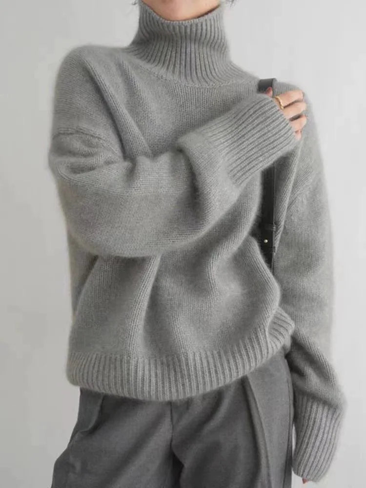 Amaya | Maglione in Cashmere di Lusso con Collo Alto A minha loja