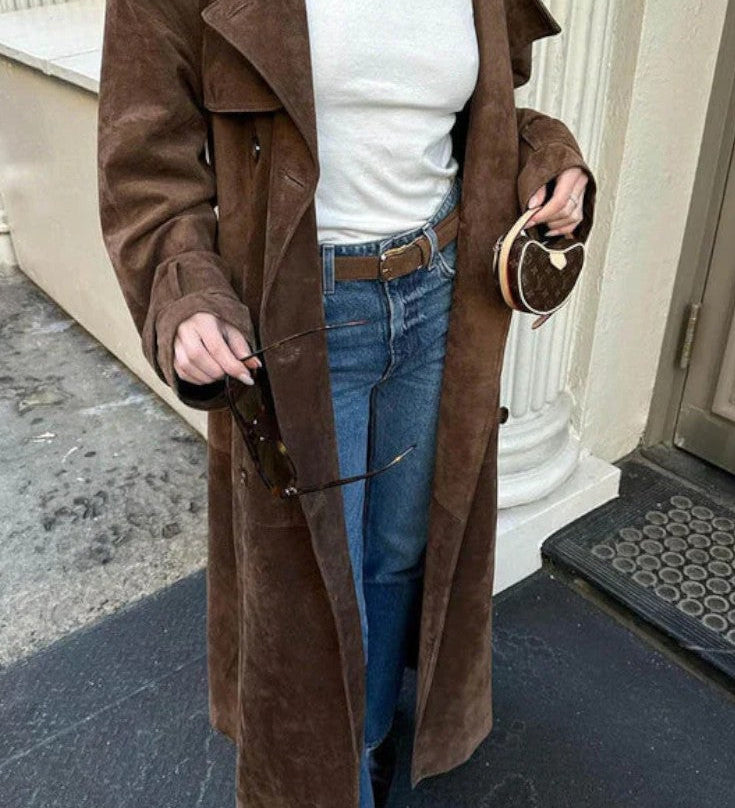 Cordula™ | Elegante trench in pelle A minha loja