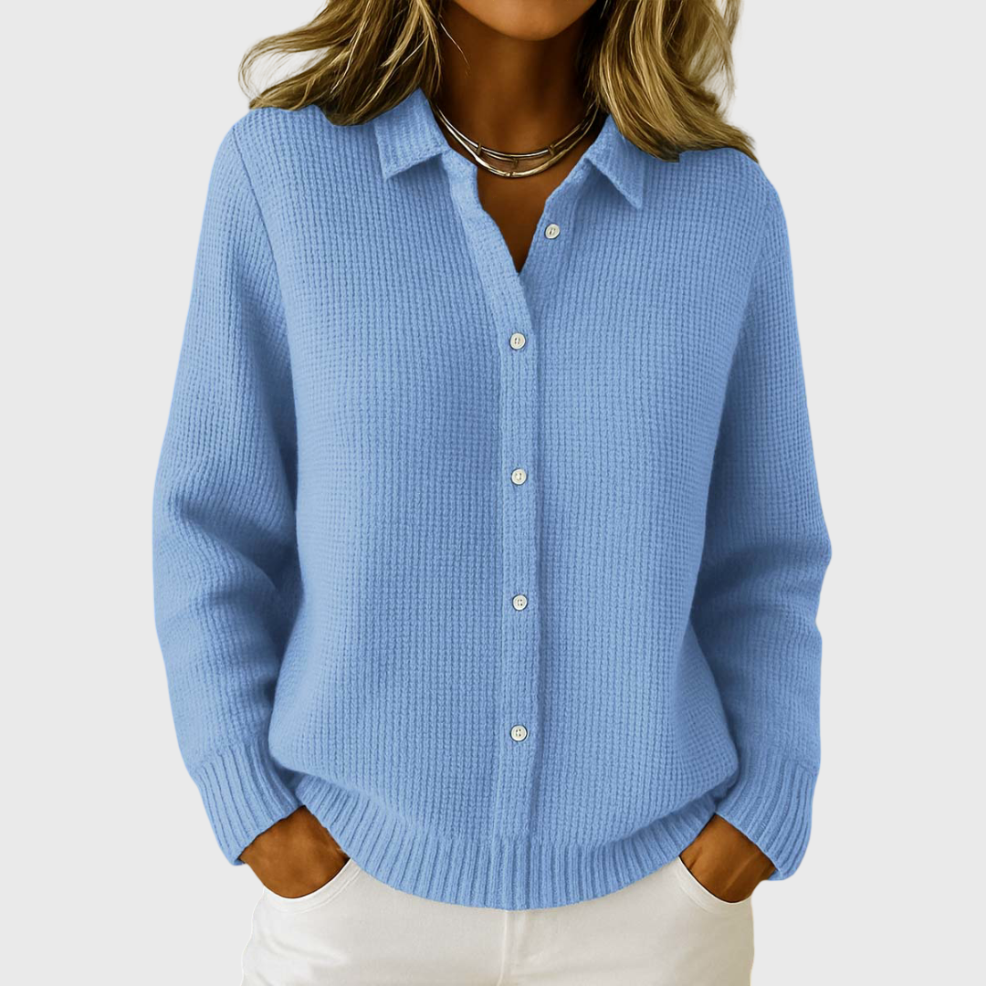 Adéla – Camicia elegante da donna in maglia con bottoni A minha loja