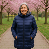 Helsa | Giacca lunga imbottita - Blu navy