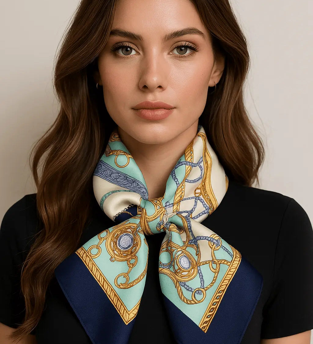 Elena-huivi (100 % seta - 53 cm) A minha loja
