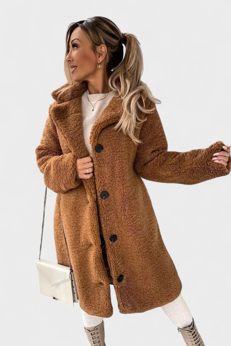 Eliana™ | Cappotto teddy elegante A minha loja