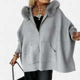 Monika – Cappotto da donna comodo con cappuccio e tasche A minha loja