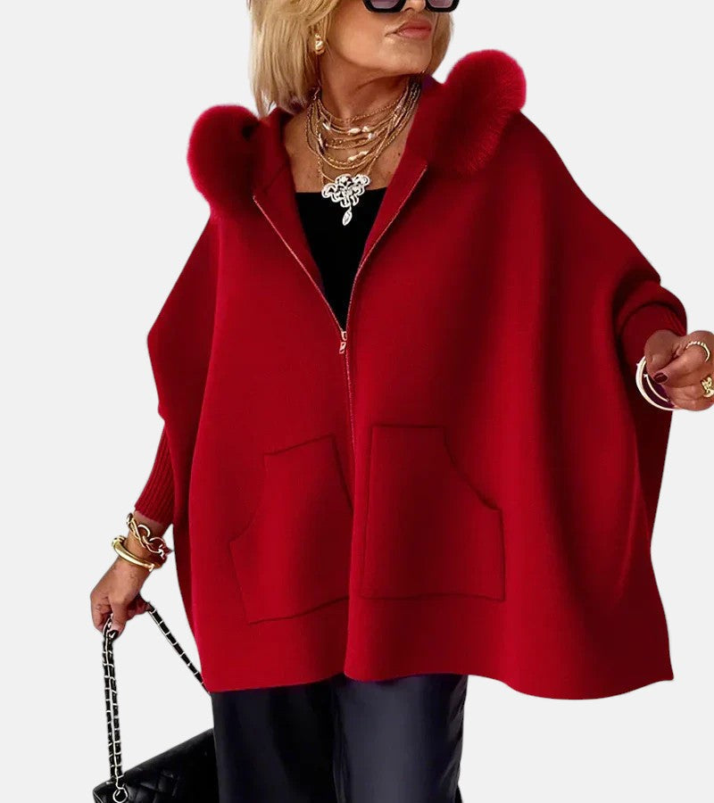 Monika – Cappotto da donna comodo con cappuccio e tasche A minha loja