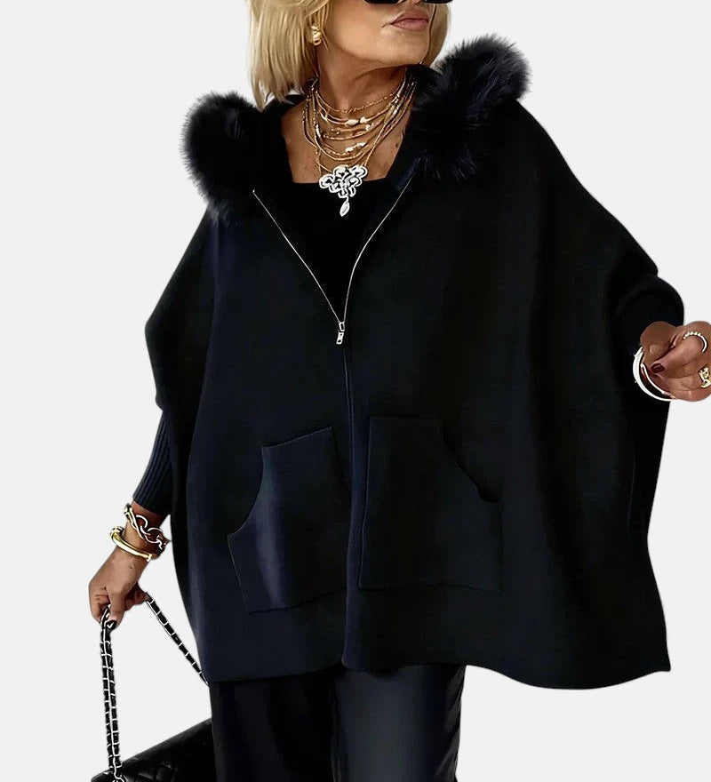 Monika – Cappotto da donna comodo con cappuccio e tasche A minha loja