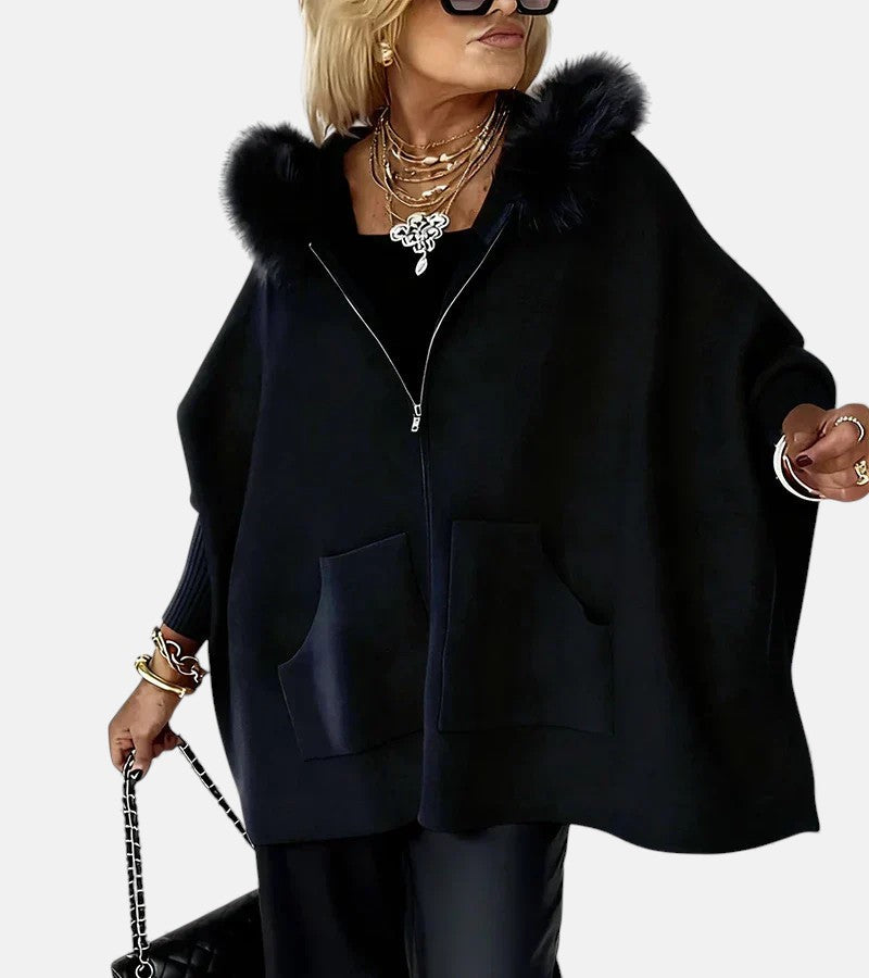 Monika – Cappotto da donna comodo con cappuccio e tasche A minha loja