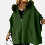 Monika – Cappotto da donna comodo con cappuccio e tasche A minha loja