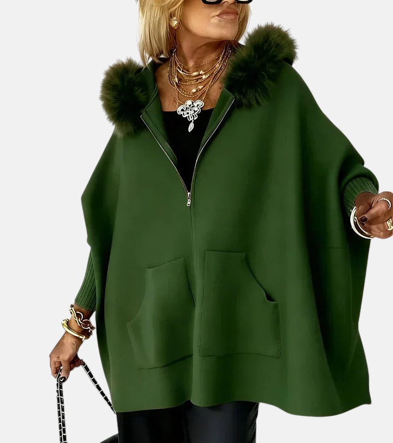 Monika – Cappotto da donna comodo con cappuccio e tasche A minha loja