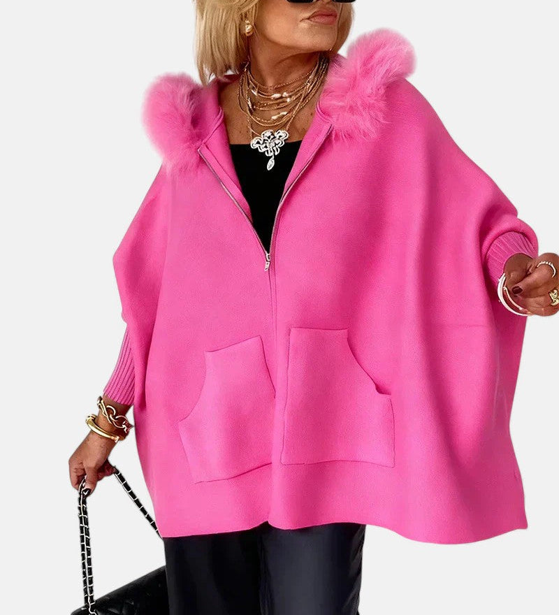Monika – Cappotto da donna comodo con cappuccio e tasche A minha loja