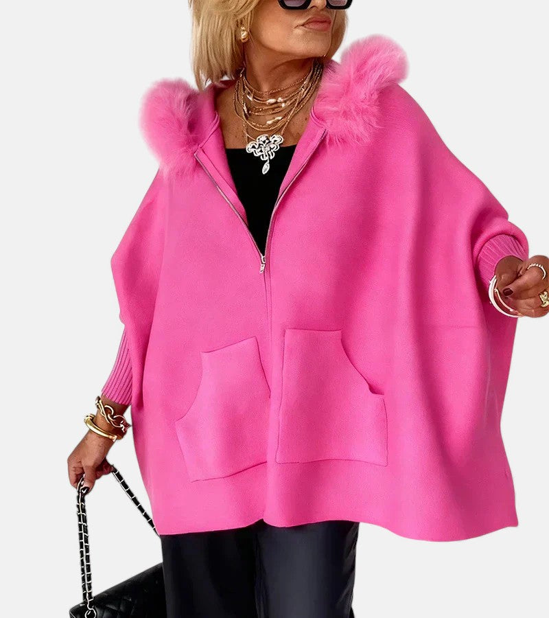 Monika – Cappotto da donna comodo con cappuccio e tasche A minha loja