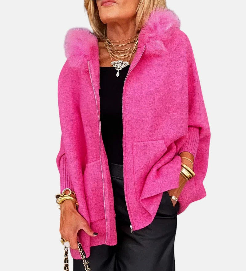 Monika – Cappotto da donna comodo con cappuccio e tasche A minha loja