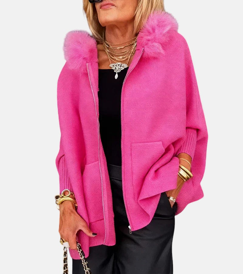 Monika – Cappotto da donna comodo con cappuccio e tasche A minha loja