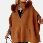 Monika – Cappotto da donna comodo con cappuccio e tasche A minha loja