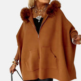 Monika – Cappotto da donna comodo con cappuccio e tasche A minha loja
