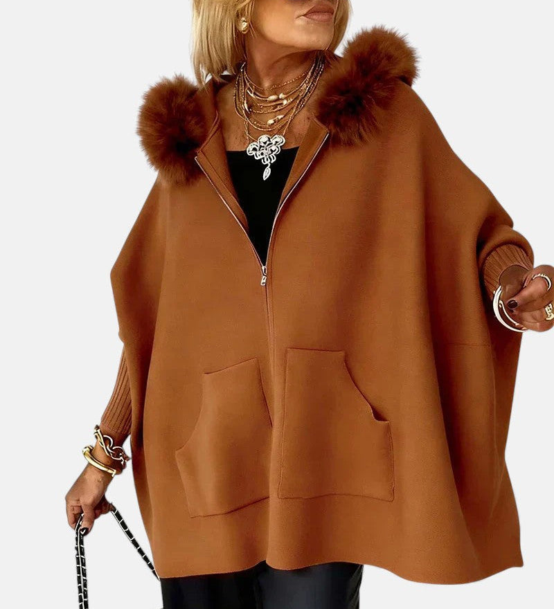 Monika – Cappotto da donna comodo con cappuccio e tasche A minha loja