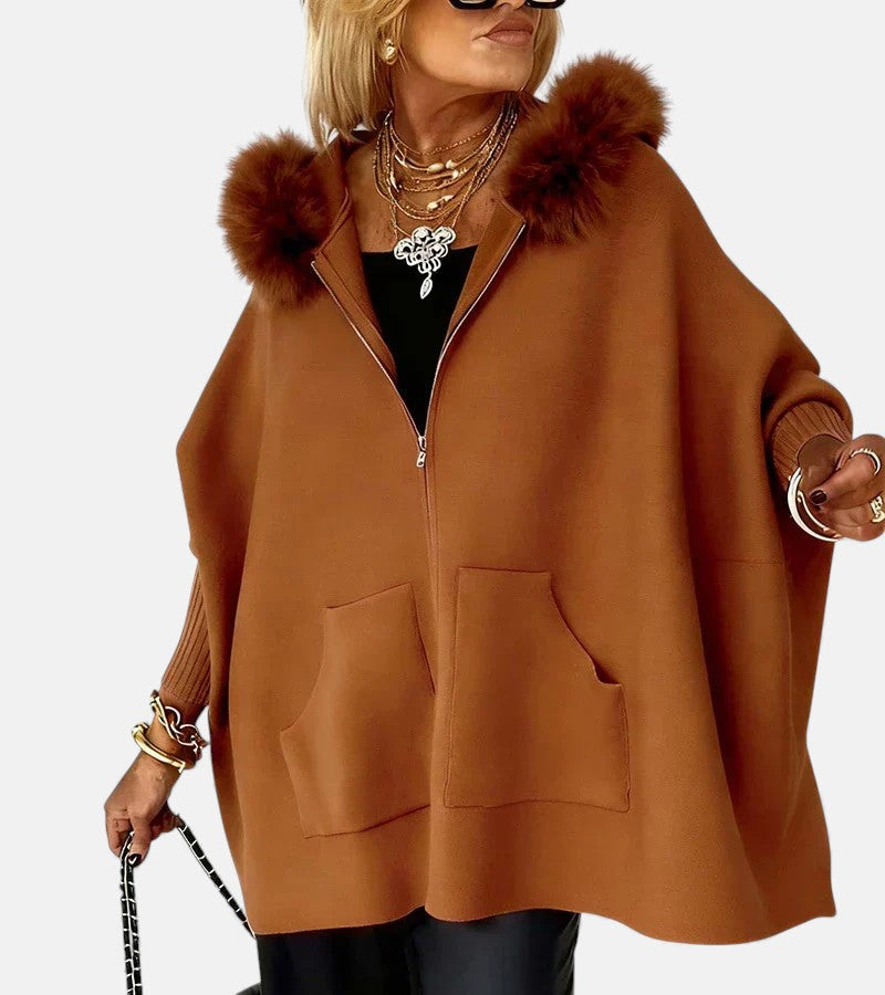 Monika – Cappotto da donna comodo con cappuccio e tasche A minha loja