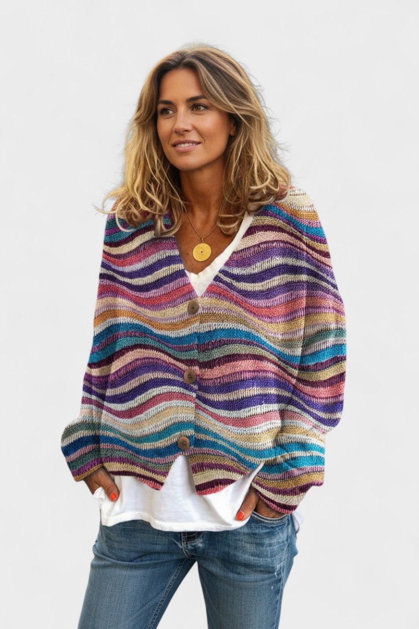 Fran™ | Cardigan vivace con bottoni A minha loja