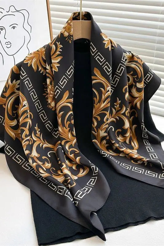 Galina Musta Foulard (100 % Seta - 88 cm) A minha loja