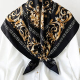Galina Musta Foulard (100 % Seta - 88 cm) A minha loja