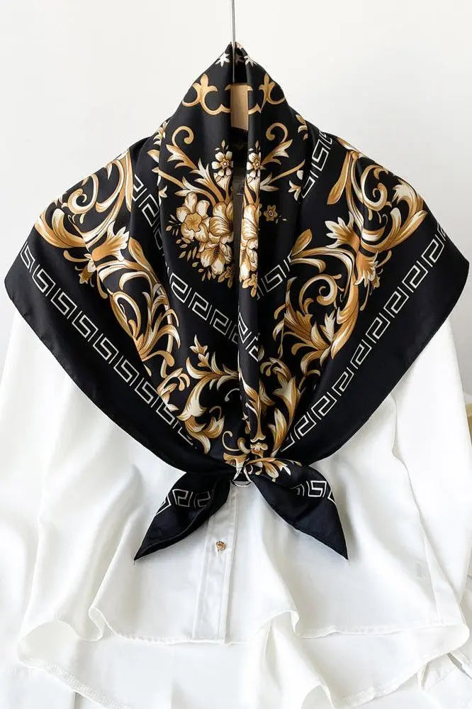 Galina Musta Foulard (100 % Seta - 88 cm) A minha loja