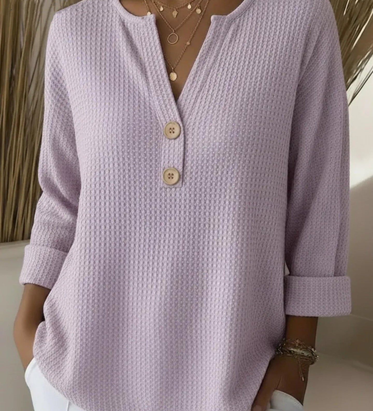 LUCINDA | HENLEY BUTTON TOP A minha loja