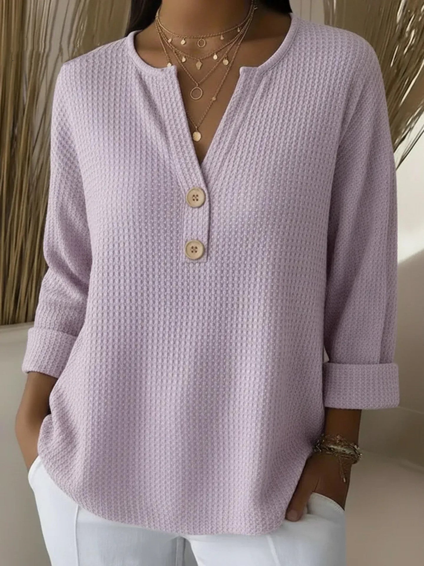 LUCINDA | HENLEY BUTTON TOP A minha loja
