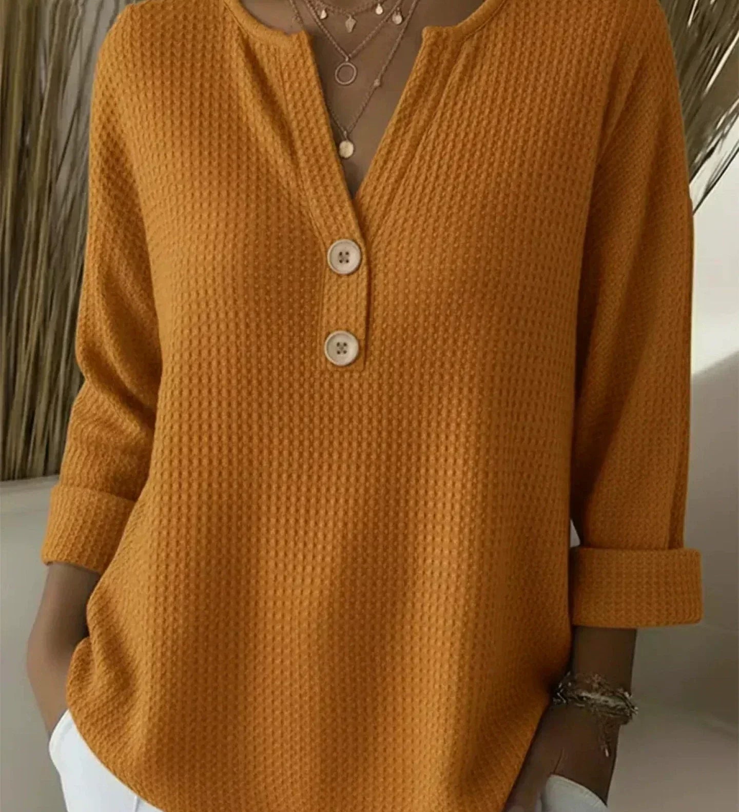LUCINDA | HENLEY BUTTON TOP A minha loja