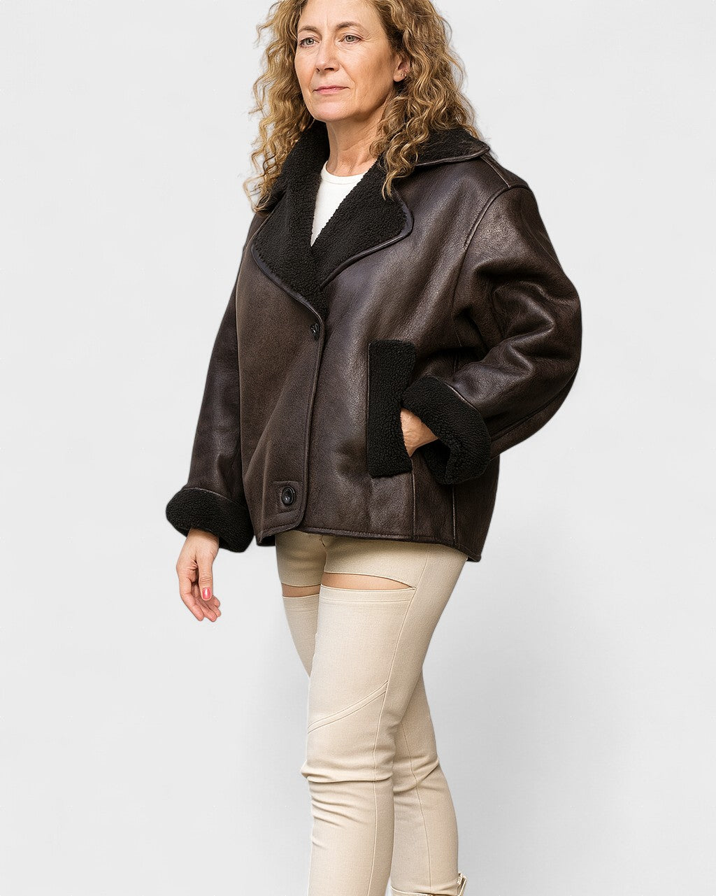 Isabelle™ Giacca in Pelle Donna A minha loja
