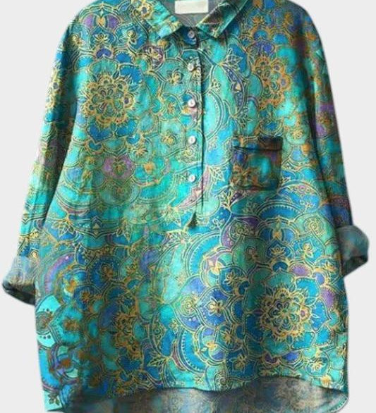 Ivonne | Blusa floreale premium elegante per l'uso quotidiano A minha loja