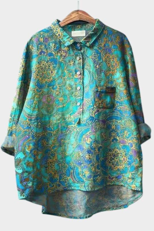 Ivonne | Blusa floreale premium elegante per l'uso quotidiano A minha loja