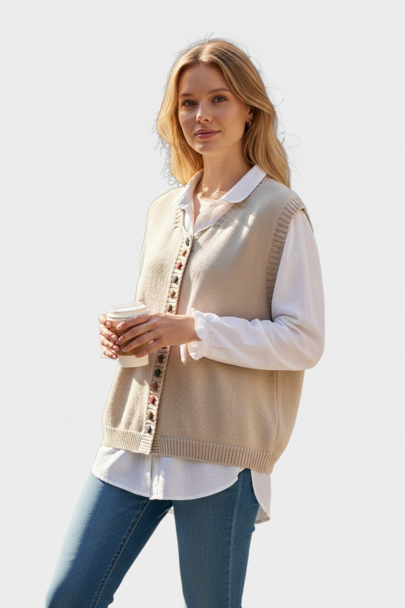 Karmen™ | Gilet Lavorato Elegante A minha loja