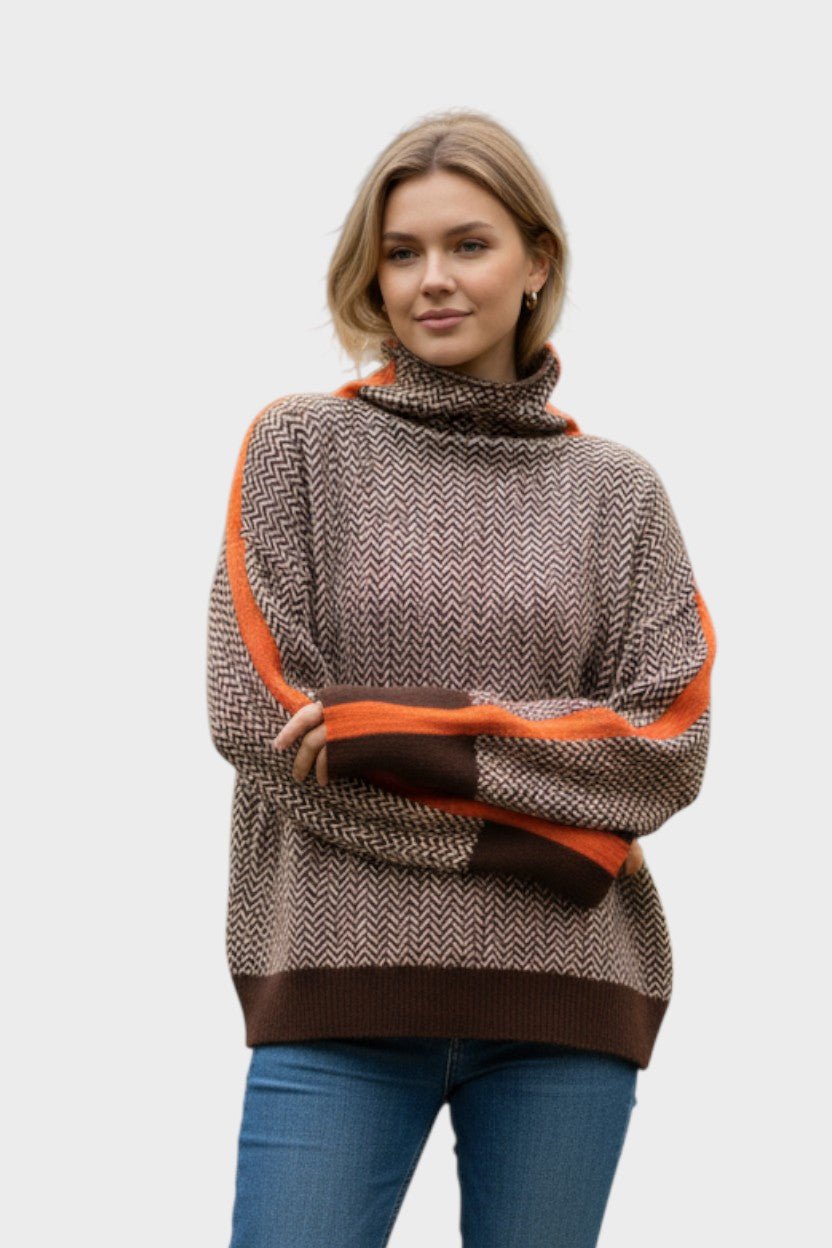 Leena™ Maglione con colletto alto A minha loja
