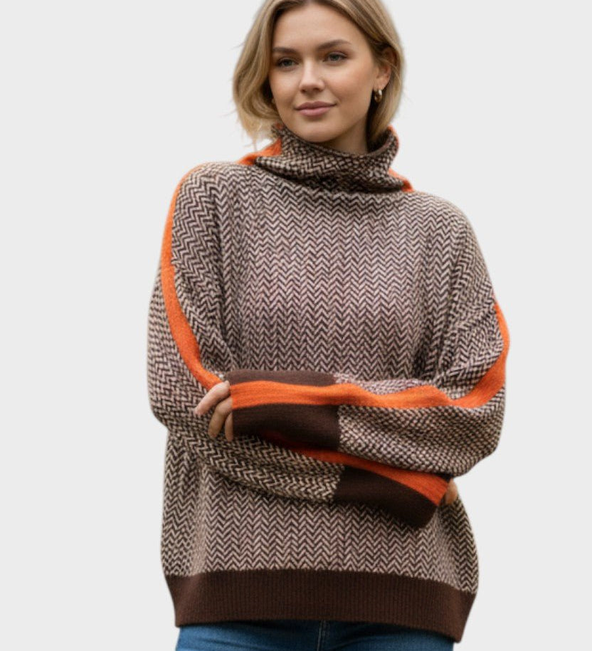 Leena™ Maglione con colletto alto A minha loja