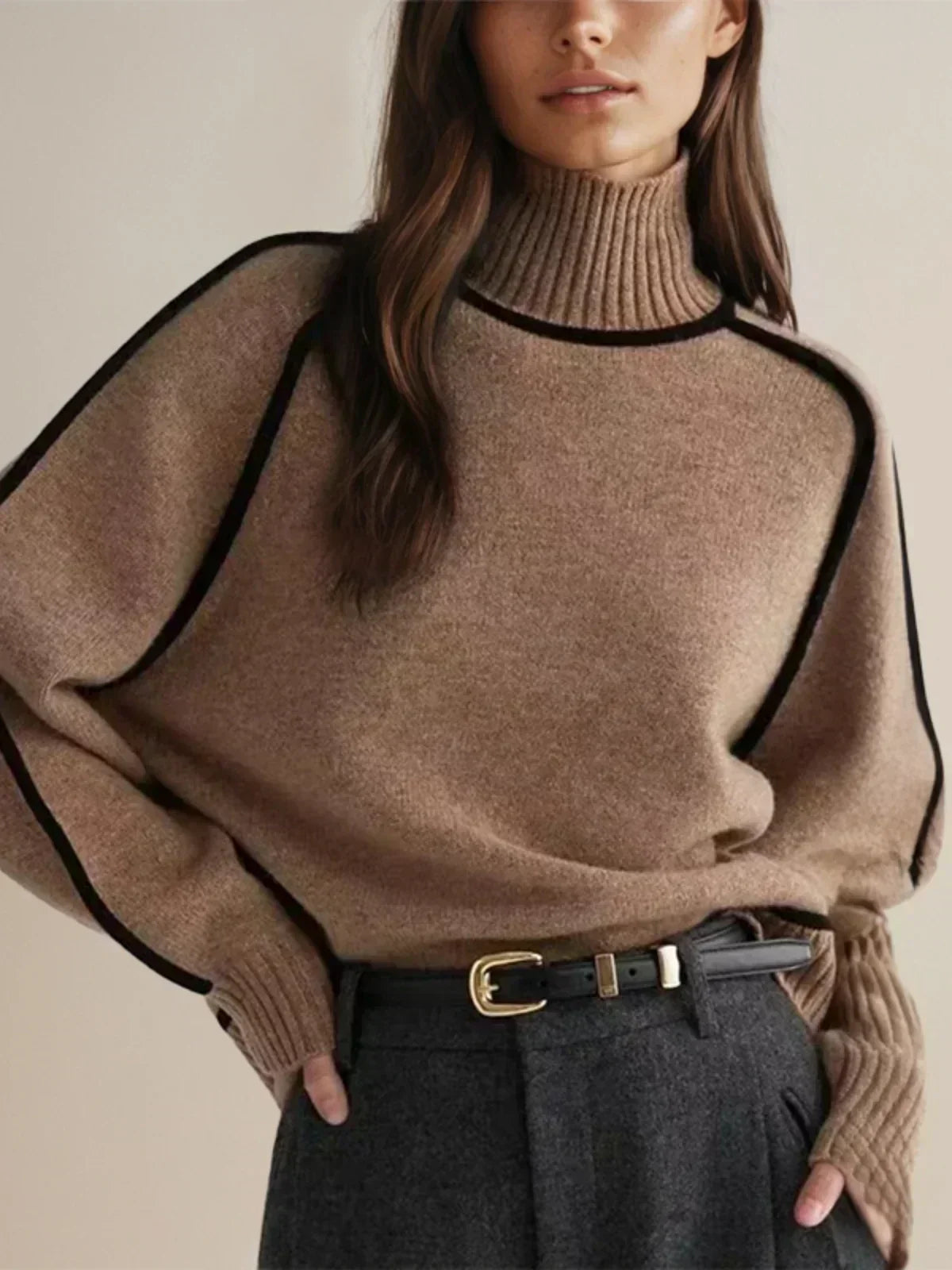 Donna | Elegante Maglione con Collo Alto A minha loja