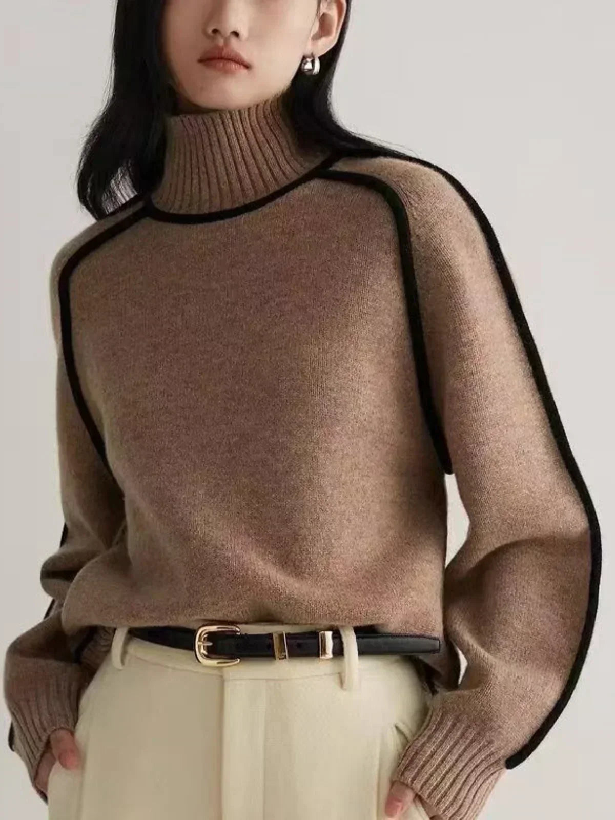 Donna | Elegante Maglione con Collo Alto A minha loja